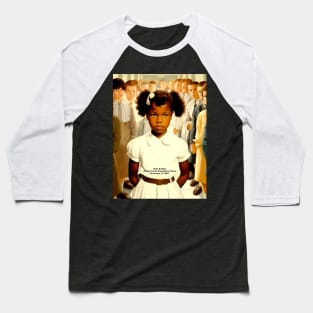 Black History Month: Ruby Bridges, William Frantz Elementary School November 14, 1960 on a Dark Background Baseball T-Shirt